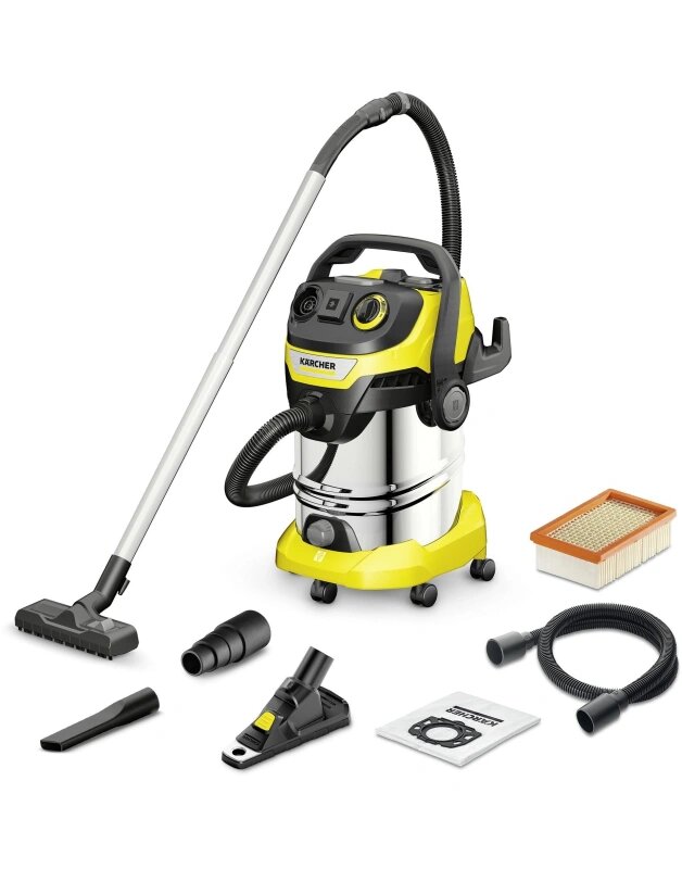 Строительный пылесос Karcher WD 6 P S V-30/6/22/T + DDC (YSY) желтый (1.628-382.0)