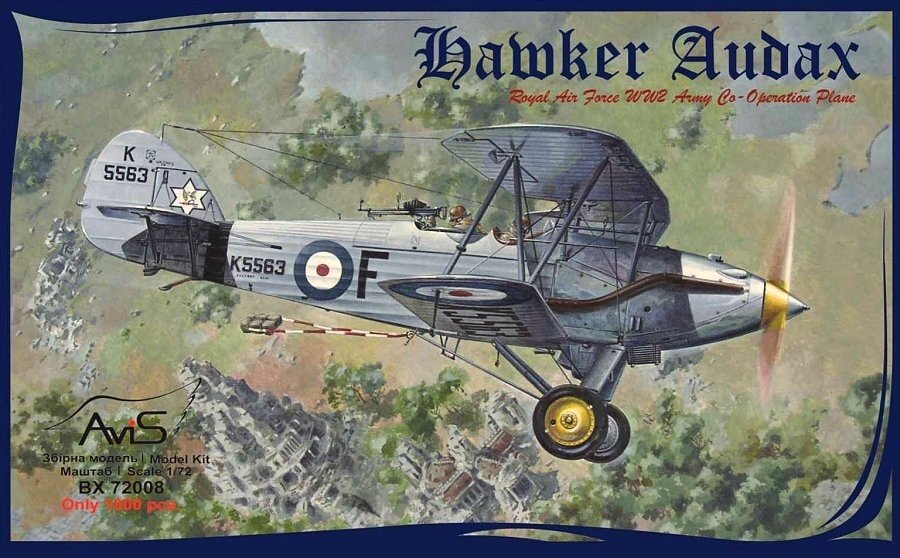 Сборная модель Самолёт Hawker Audax (1/72) AviS 72008
