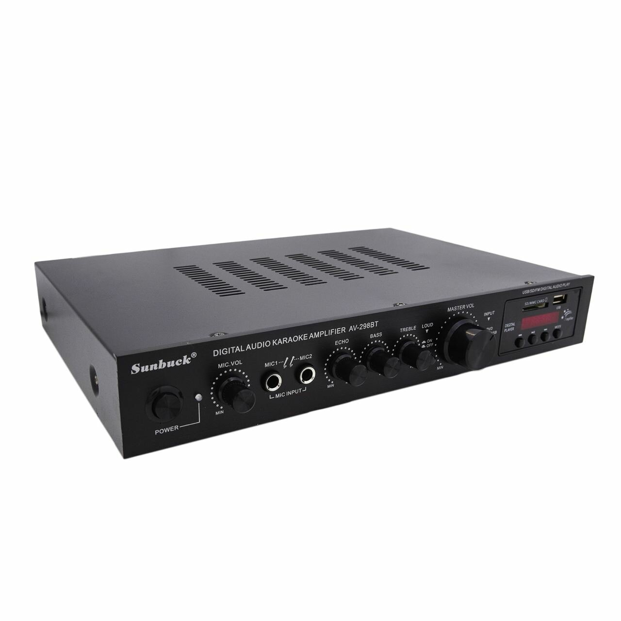 Аудио усилитель звука Sunbuck AV-298BT, Bluetooth, цвет черный — фото 1