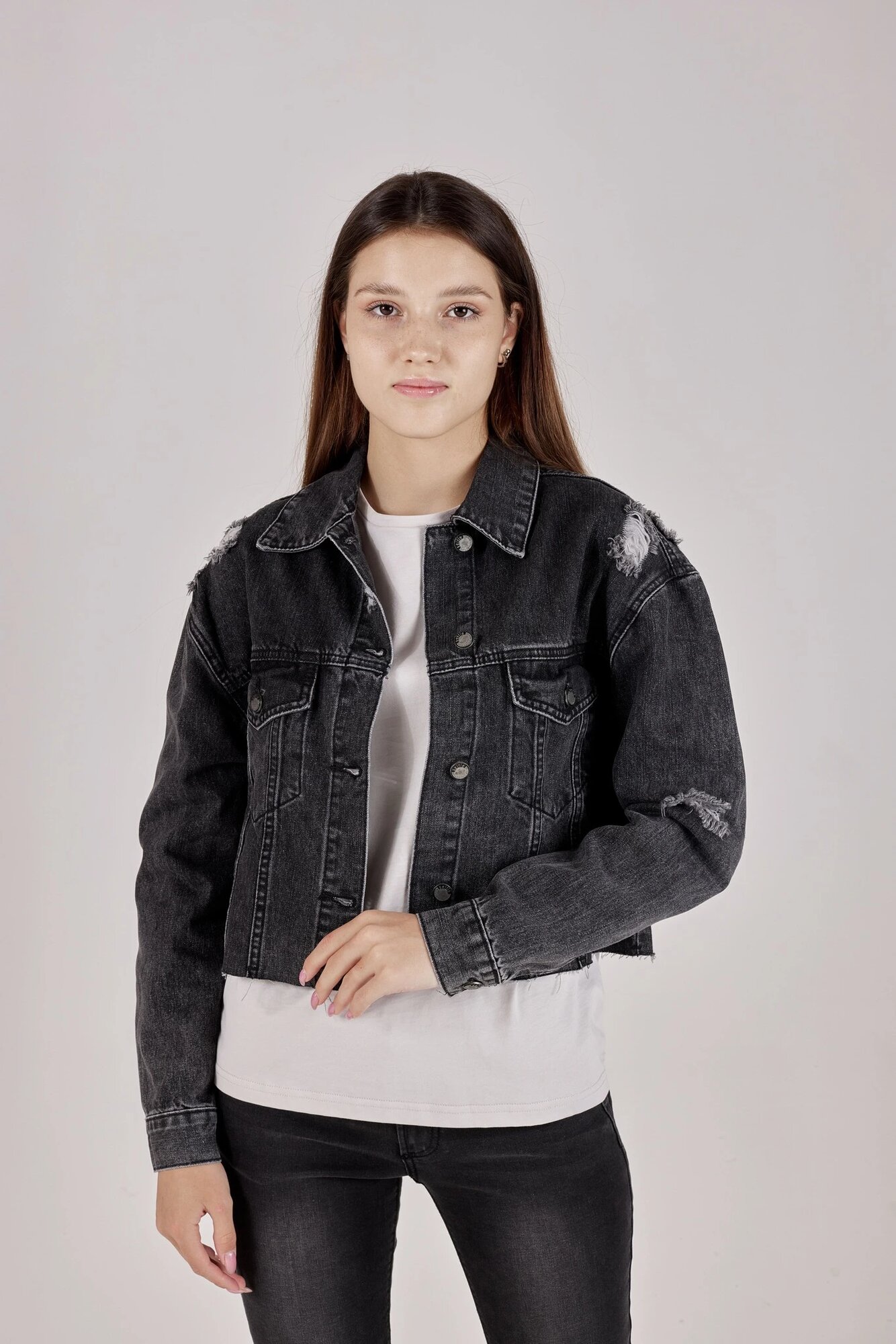 Куртка джинсовая Selfie, размер L, черный — фото 1