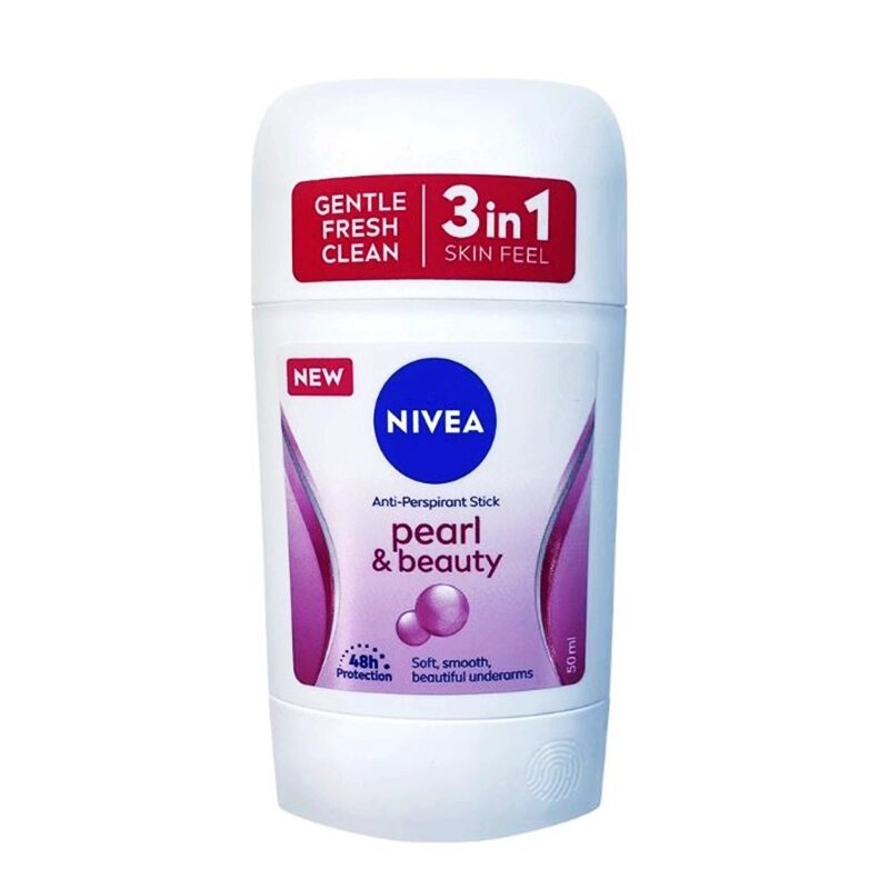 Антиперспирант NIVEA "Жемчужная красота", в форме стик, защита от пота, 50мл — фото 1