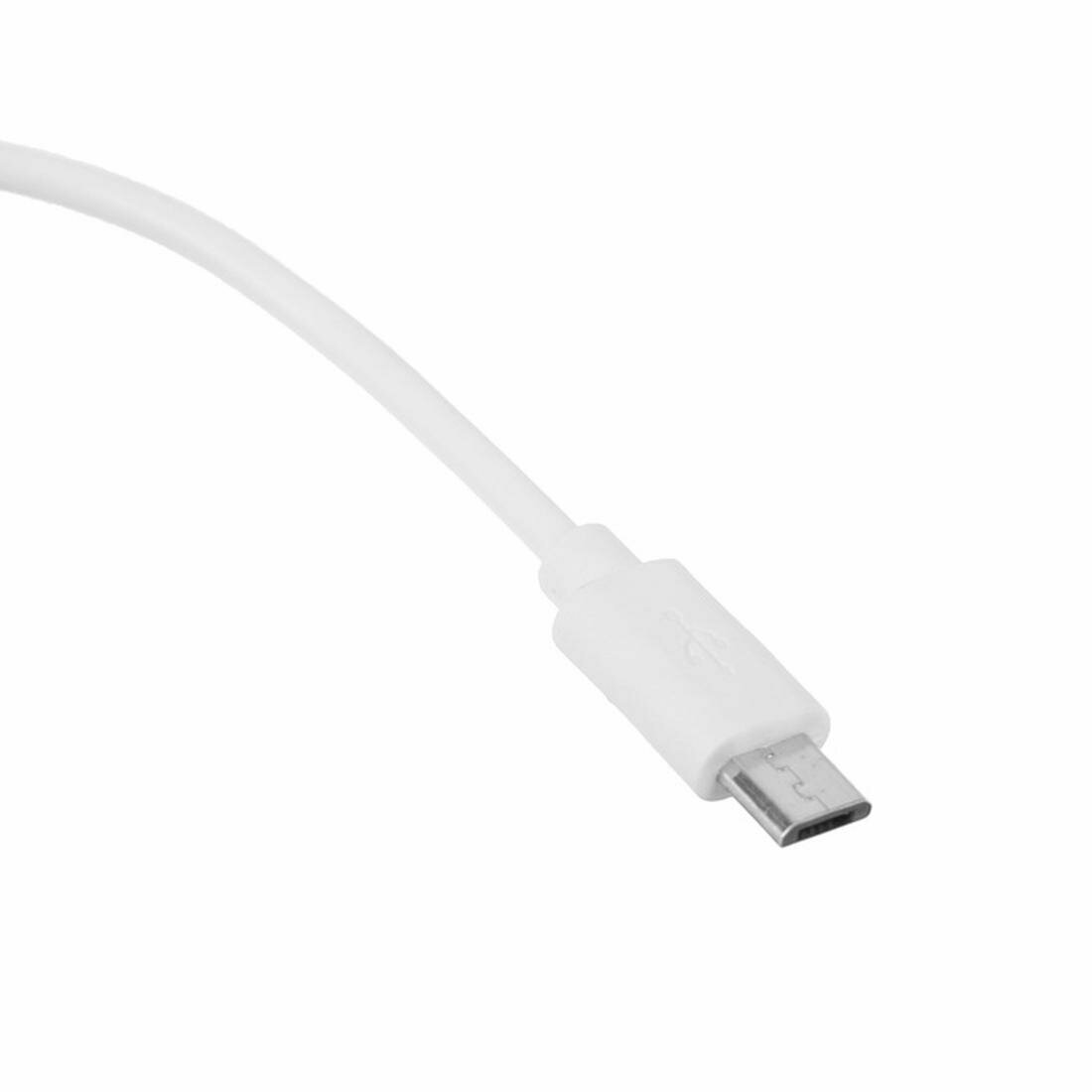 Картридер-OTG Luazon LNCR-099, адаптер MicroUSB, разъемы USB, microSD, SD, белый — фото 1
