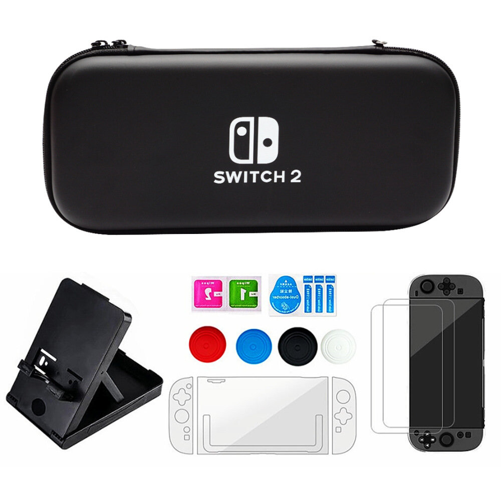 Набор аксессуаров 5-в-1 для игровой консоли Nintendo Switch 2 черные
