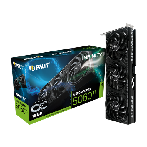 Видеокарта Palit GeForce RTX 5060 Ti INFINITY 3 OC 16GB (NE7506TS19T1-GB2061S)