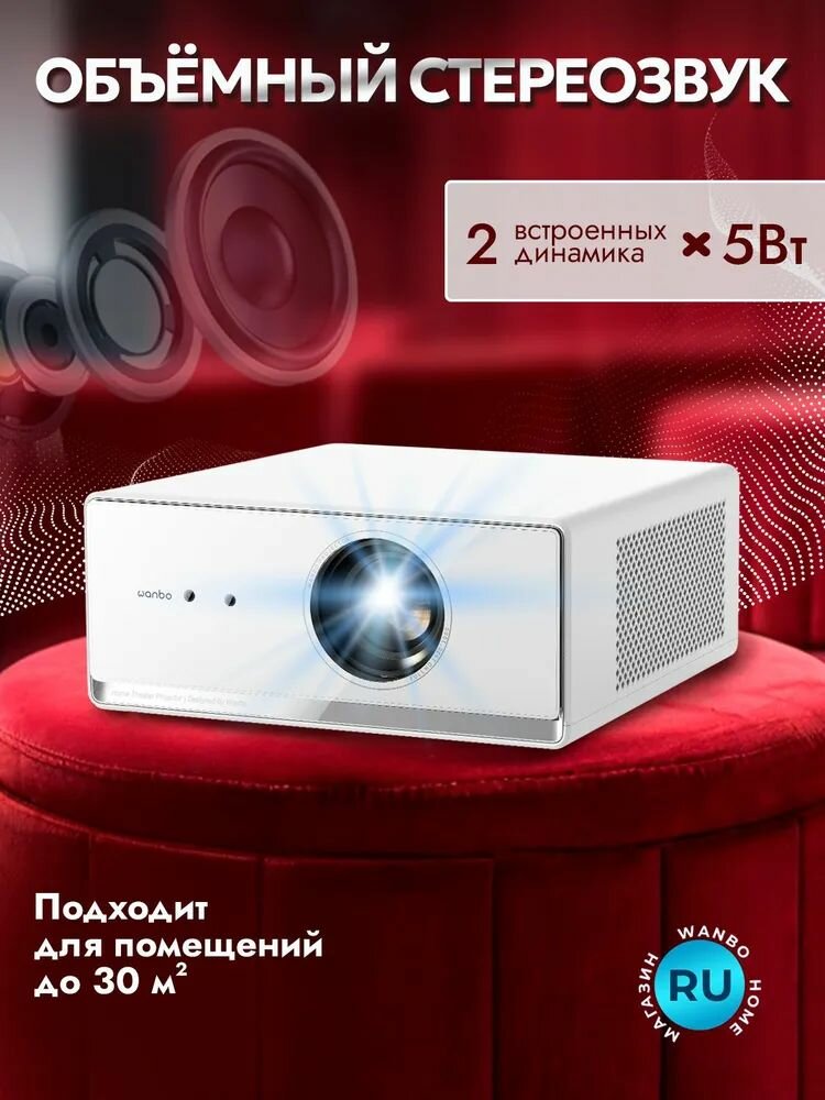 Видеопроектор Wanbo X5 Air, для домашнего кинотеатра, 1100 люмен