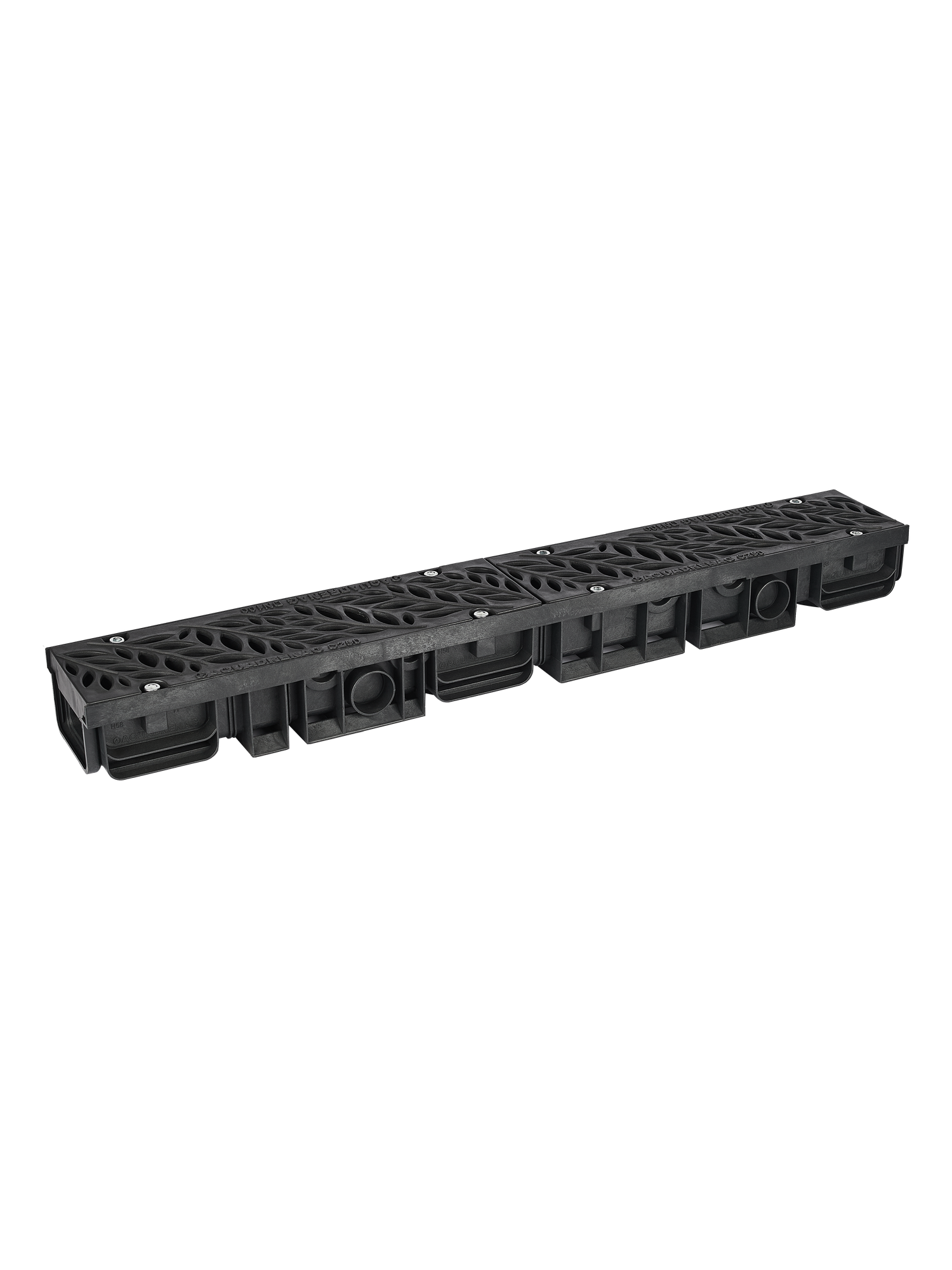 Лоток водоотводный пластиковый ЛВП Standart Plus DN100 H75 с решеткой RAIN FOREST Plus DN100 С250