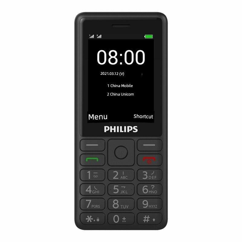 4G кнопочный телефон Philips E506 Xenium без камеры, звездный черный, 16 МБ, поддержка всех 4G сетей