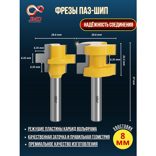 Набор фрез паз-шип 1299₽