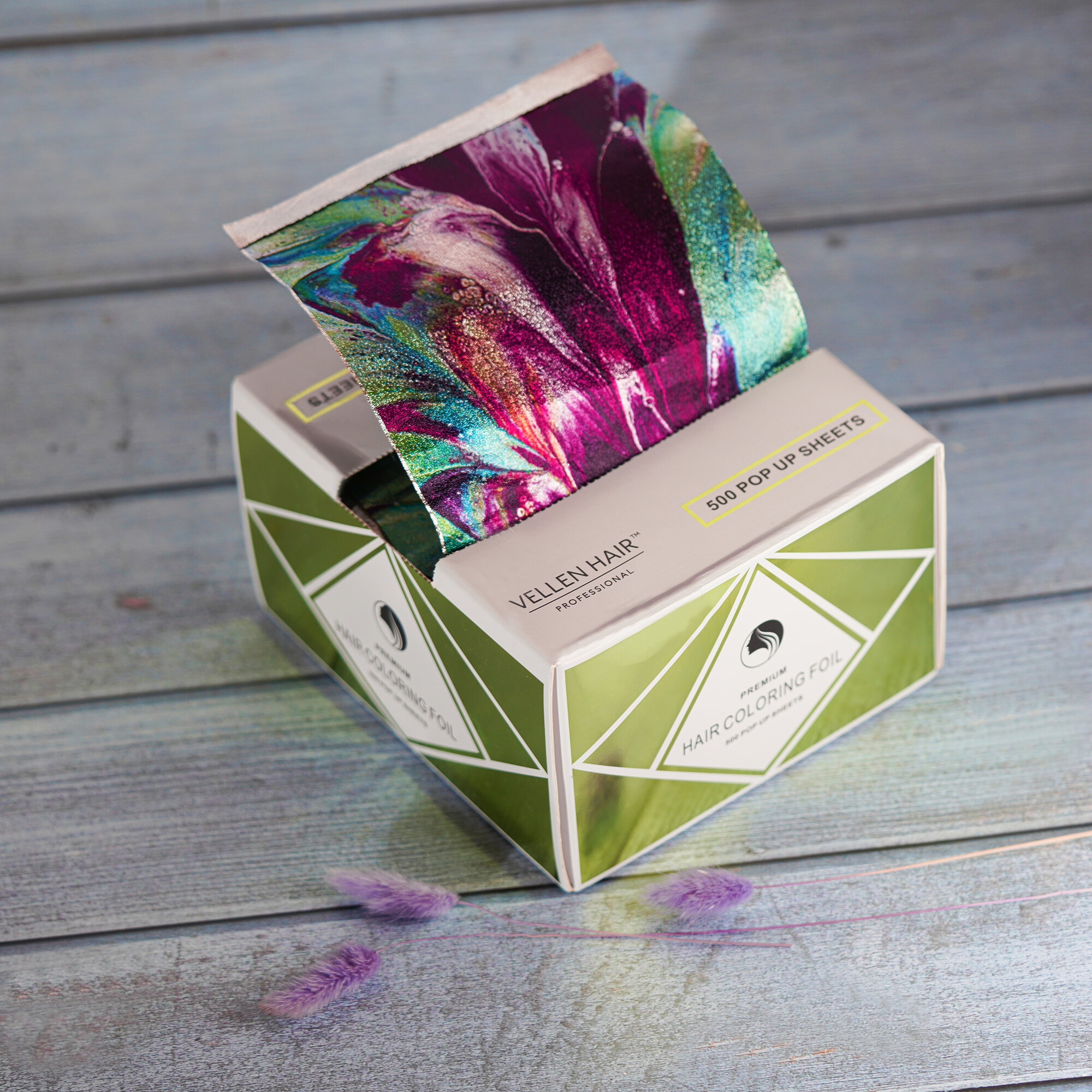 Фольга парикмахерская с рисунком - 500 листов — фото 1