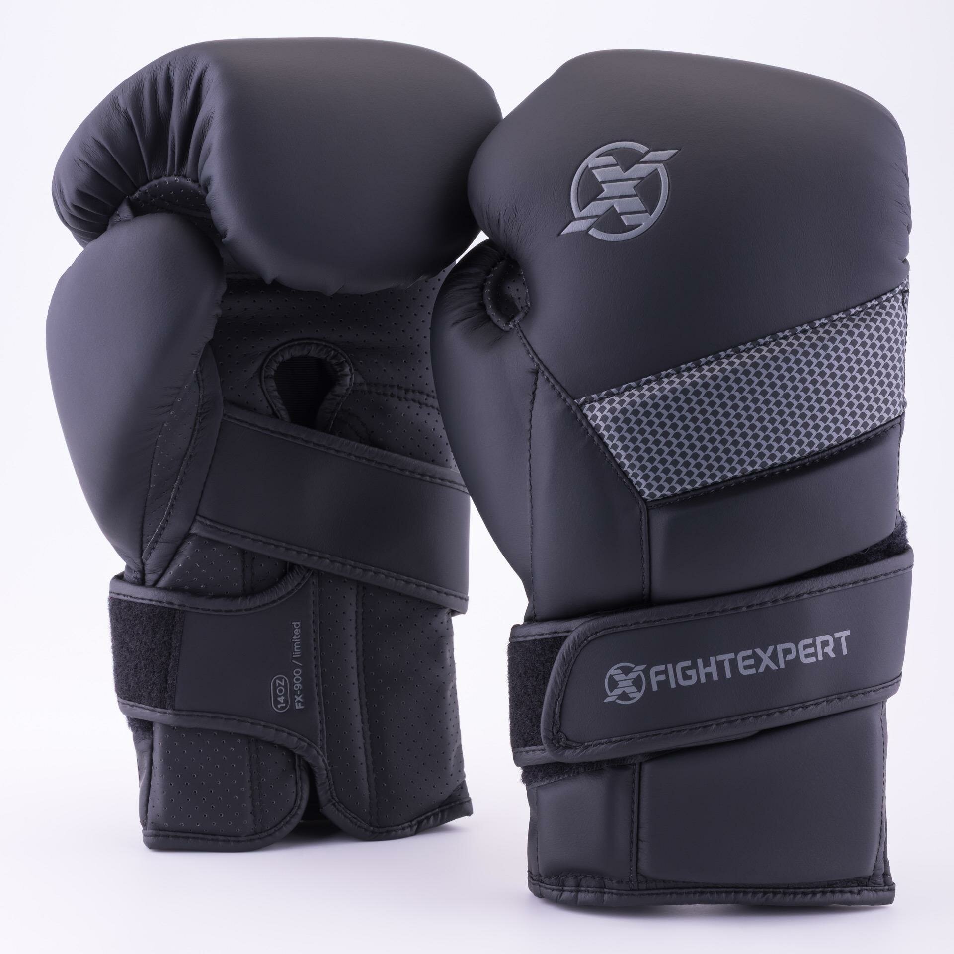 Перчатки для бокса FIGHTEXPERT Hook FX-900 черные 14 унций