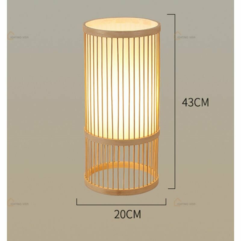 Простой бамбуковый плетеный бамбуковый художественный современный креативный ретро-торшер,43