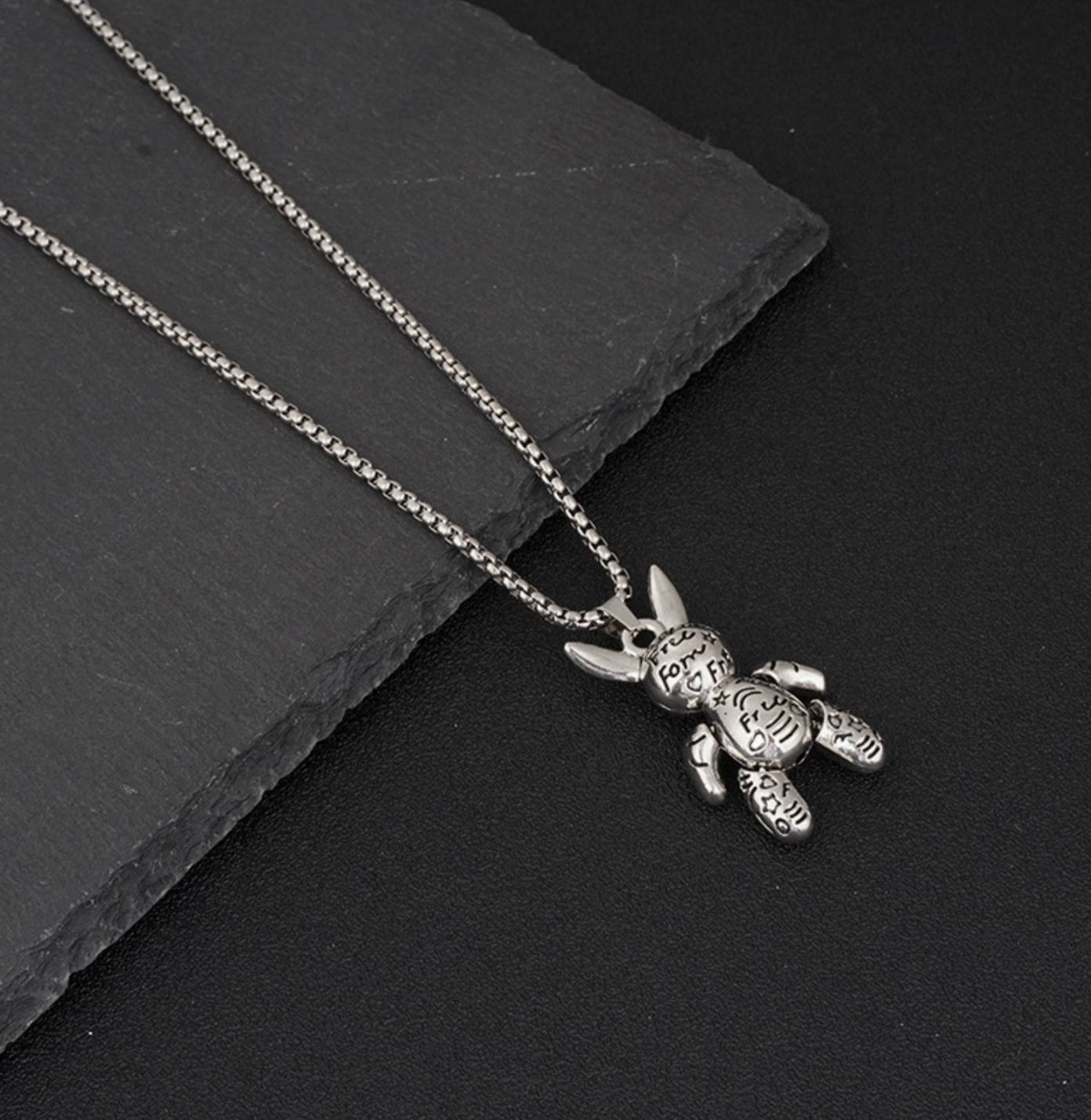 Колье, 2 шт., длина 69 см, серебристый металлик — фото 1