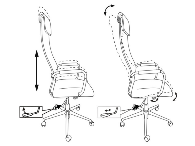 Кресло руководителя KB-9N/ECO черный экокожа с подголов. крестов. металл хром