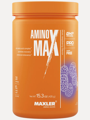 Изображение товара Аминокислотный комплекс, аминокислоты Maxler Amino Max - 435 г, голубая малина