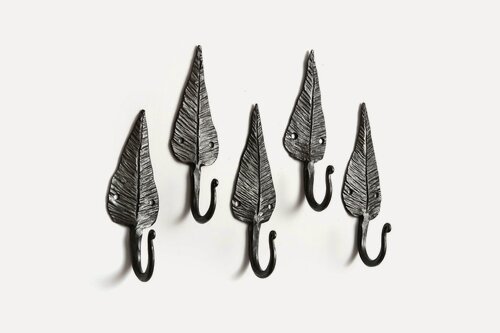 Изображение товара Набор металлических кованых крючков "Листик" 5 шт.