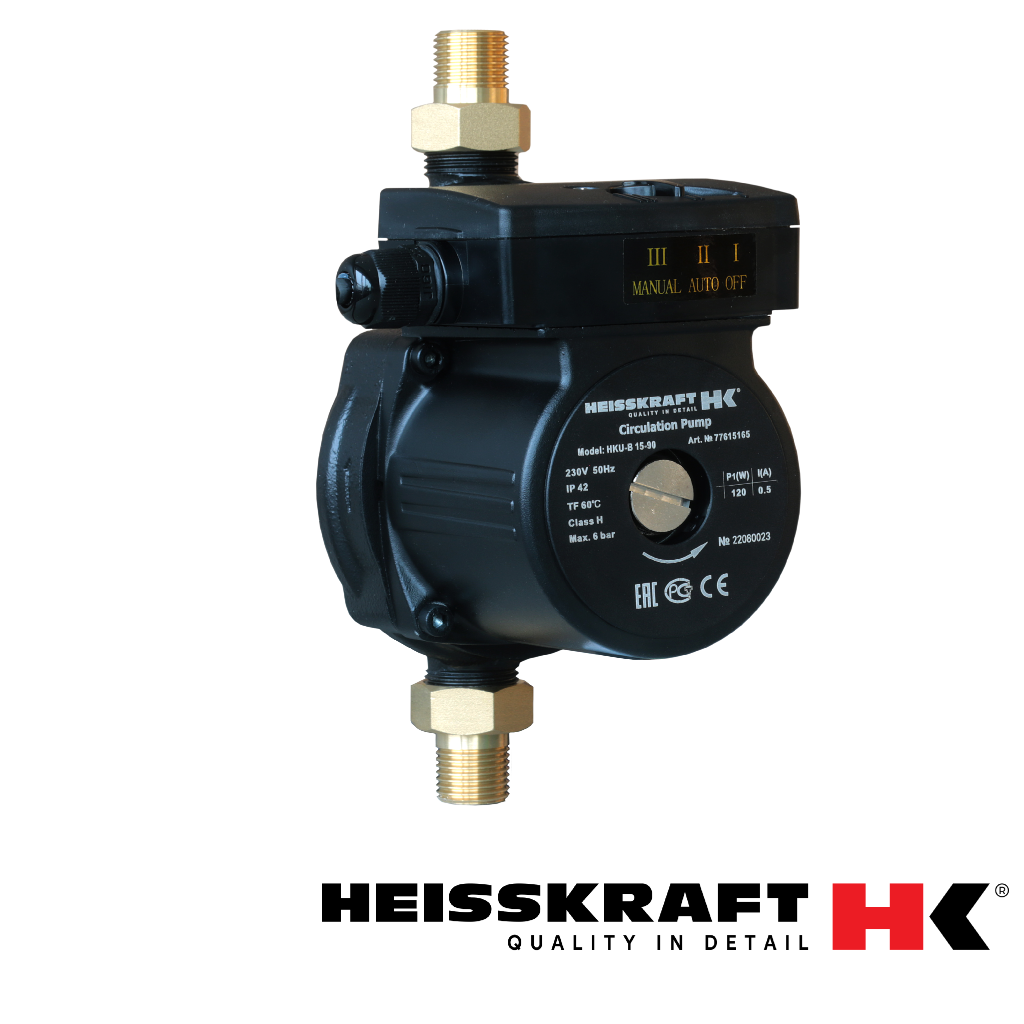 Насос для повышения давления Heisskraft HKU-B 15-90 для отопления с мокрым ротором