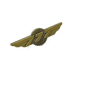Значок пилота Boeing и Airbus латунный wing only, BOING 777 antique