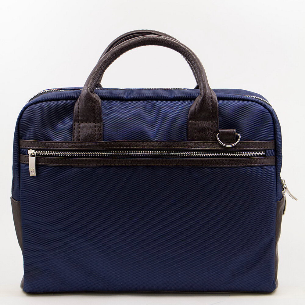 Портфель SKIFFHAT, синий/коричневый — фото 1