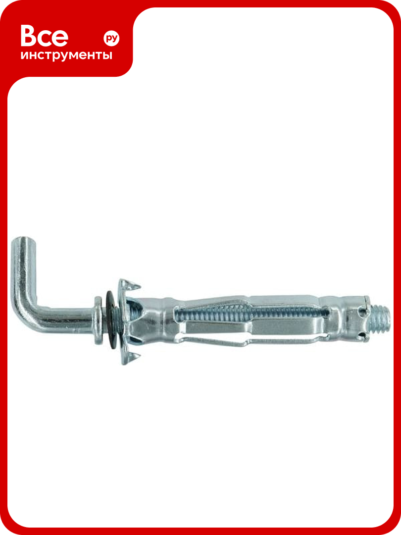 Анкер для листовых материалов европартнер с L-образным крюком MULTI PRO оцинкованный 6/13 мм 2 шт MPR 0380
