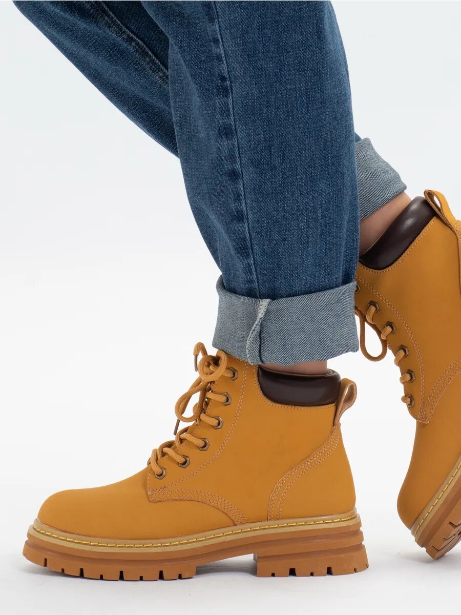 Ботинки тимберленды, размер 36, Желтый