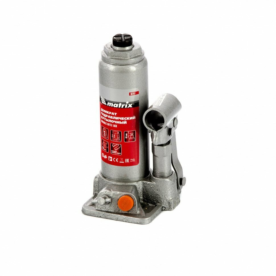 Matrix Домкрат гидравлический бутылочный Matrix 2 т h подъема 181–345 мм