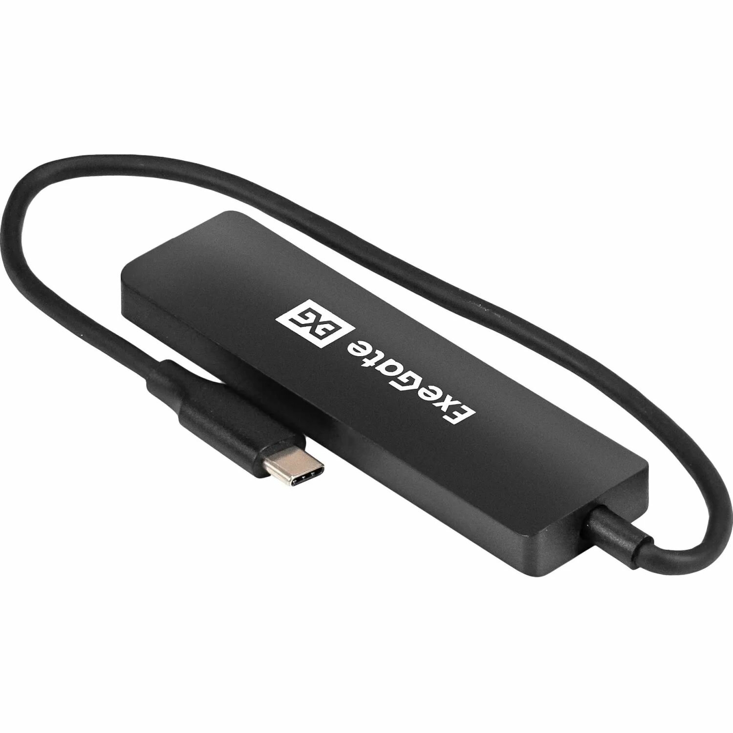 USB-концентратор ExeGate хаб DUB-4CP/3 4-в-1, черный, ABS-пластик
