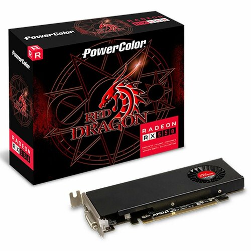 Видеокарта PowerColor RX550 Red Dragon 2GB GDDR5 64bit DVI-D HDMI 1FAN RTL 7298₽