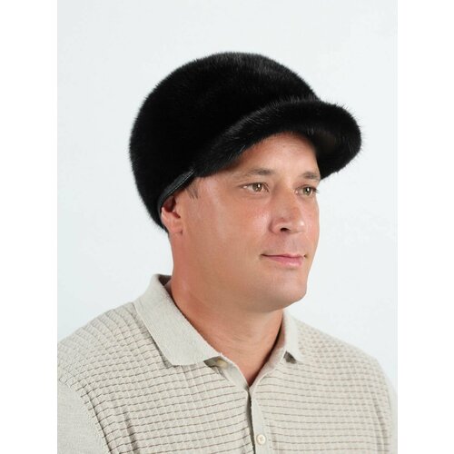 фото Кепка меховой век для мальчиков и мужчин, размер 59-60, черный