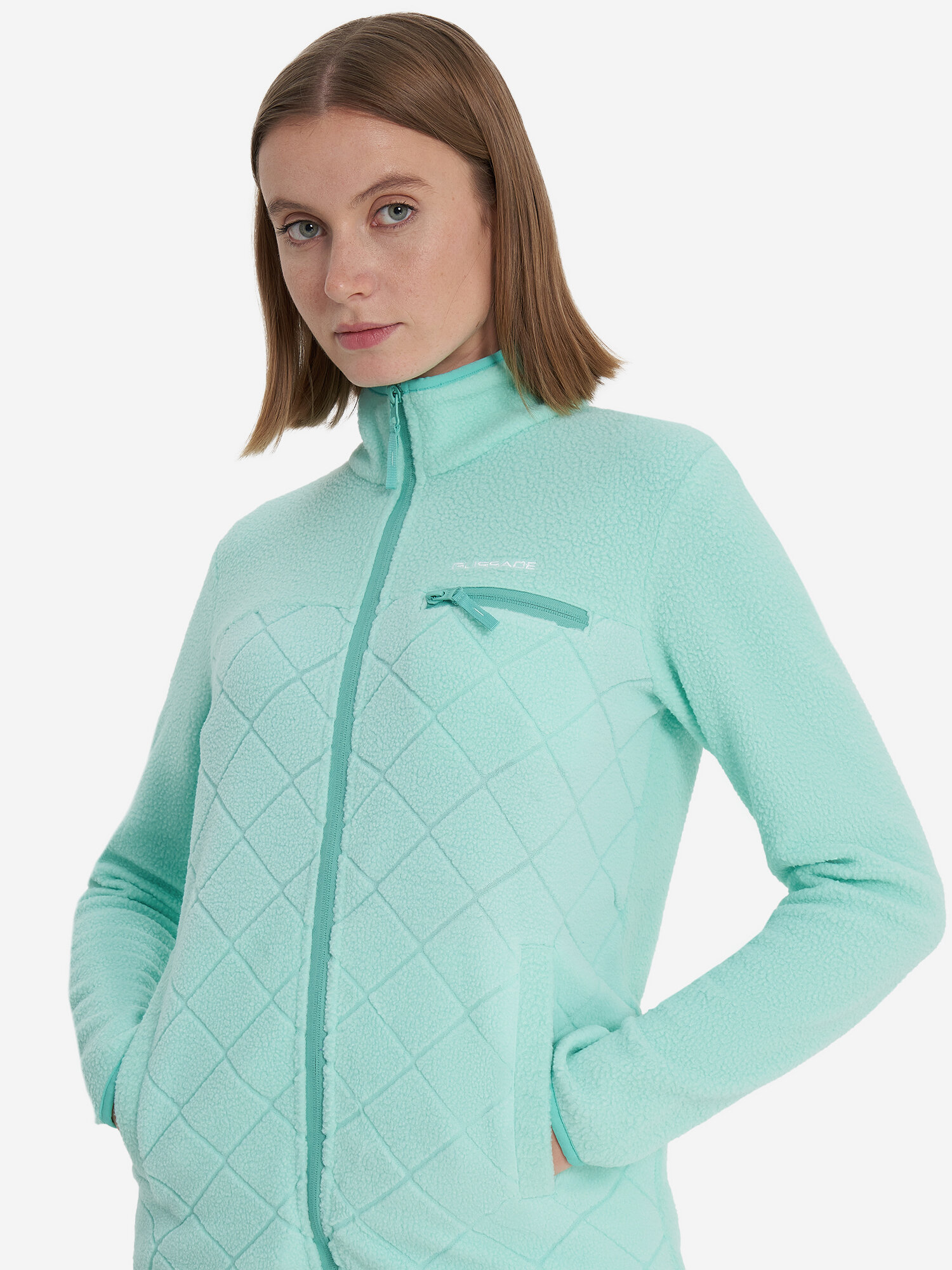 Джемпер GLISSADE Women's F/Z Fleece, размер 50, , мятный