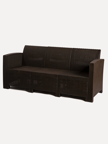 Изображение товара Трёхместный диван под ротанг для отдыха Калифорния "California" без подушек