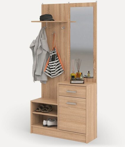 Изображение товара Прихожая мебель в коридор Дебора (900х1840х292 мм), дуб сонома