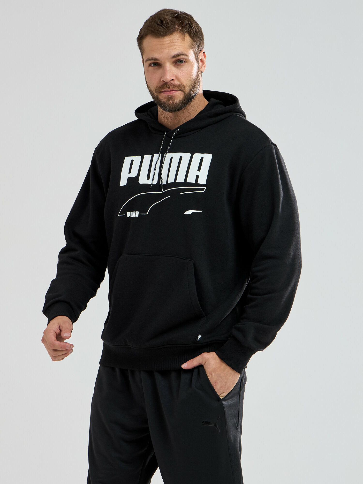 Худи PUMA Rebel Hoodie, размер M, , черный — фото 1