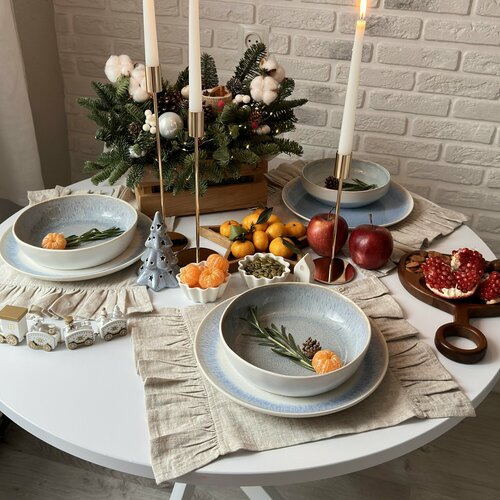 Сервировочные салфетки Home Flax лен 45x29 см прямоугольные 4 шт 2200₽