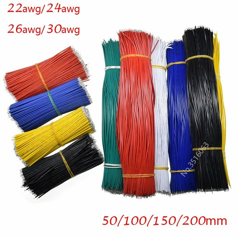 100 шт детский Соединительный кабель для ПП 24/26/30AWG 5/10/15/20 см White 100PCS 22AWG 15cm