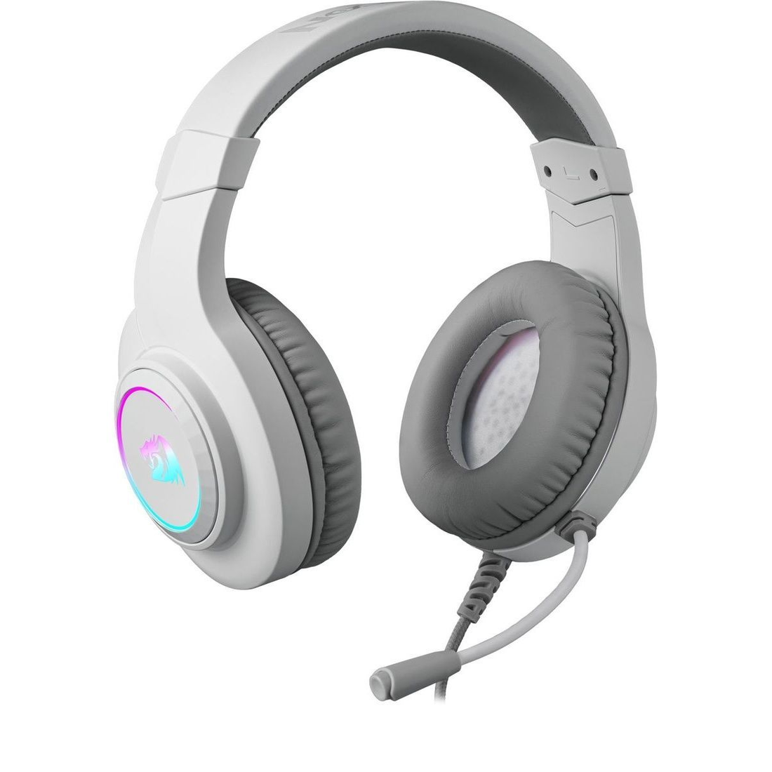 Наушники Redragon Hylas игровые, с микрофоном, USB, подсветка, белый
