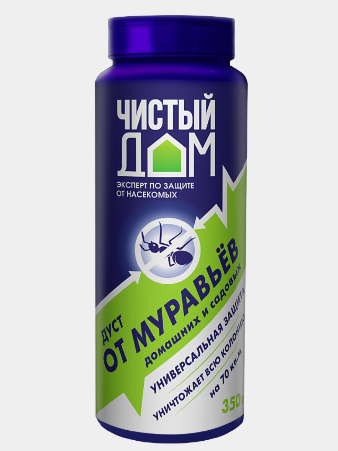 Средство дуст от насекомых, "Чистый дом" против муравьев без запаха, 350 г
