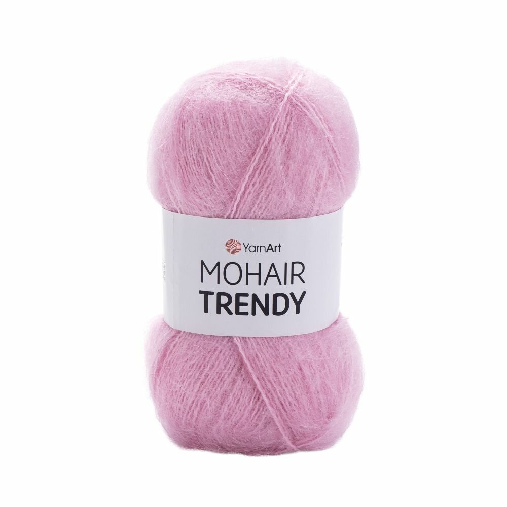 Пряжа для вязания YarnArt Mohair Trendy 127 нежно-розовый 100 гр/220 м 50% мохер, 50% акрил