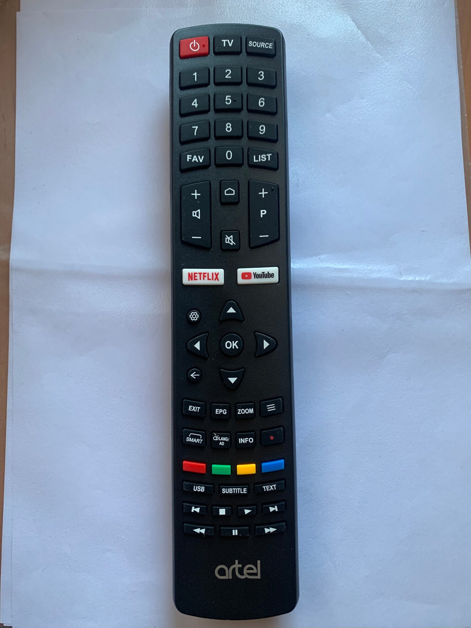 Пульт ДУ Artel 06-531W52-TY11XS (к ua43h3502), оригинальный, для телевизора Artel