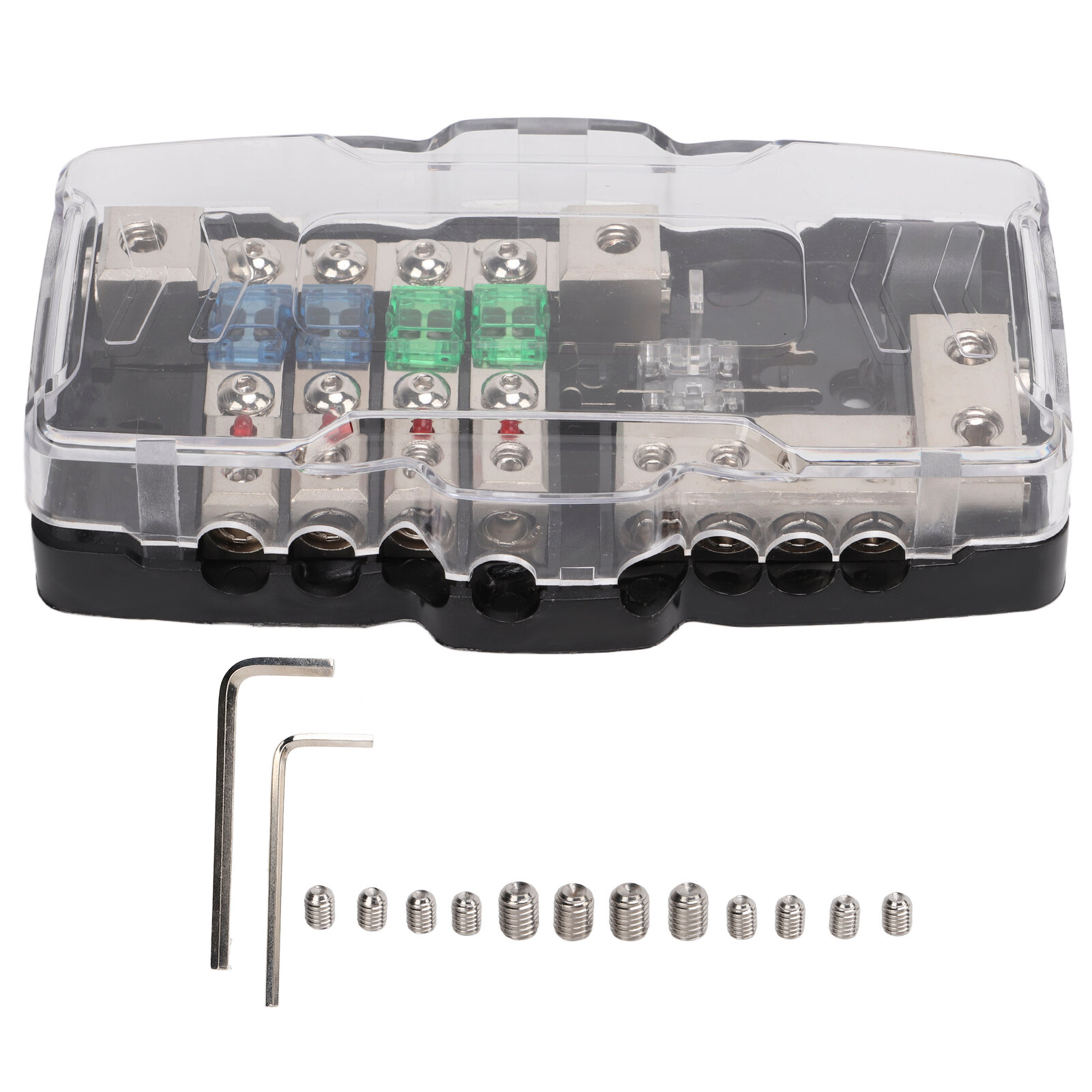 4 Way Audio Fuse Box со светодиодным индикатором автомобиля аудиокауз для ATVS UTVS Caravans Trailers