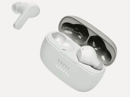 Изображение товара Наушники беспроводные JBL Wave 200 с микрофоном, внутриканальные, белые