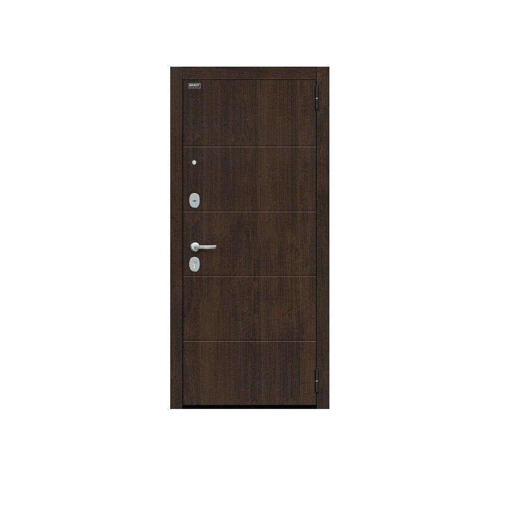 Дверь металлическая Bravo Almon, Wenge Veralinga, Лунный камень 2050х860 мм, L 033-1788