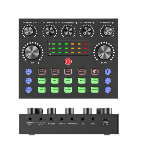 Комплект для стрима и записи на двоих 2 студийных микрофона с кронштейнами и звуковой картой для ПК и ноутбука 5301₽