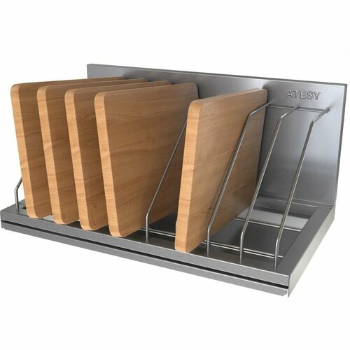 Полка кухонная Atesy ПКД-С-600.350-9-02-В нержавеющая сталь, 9 секций, для общепита, на кухню