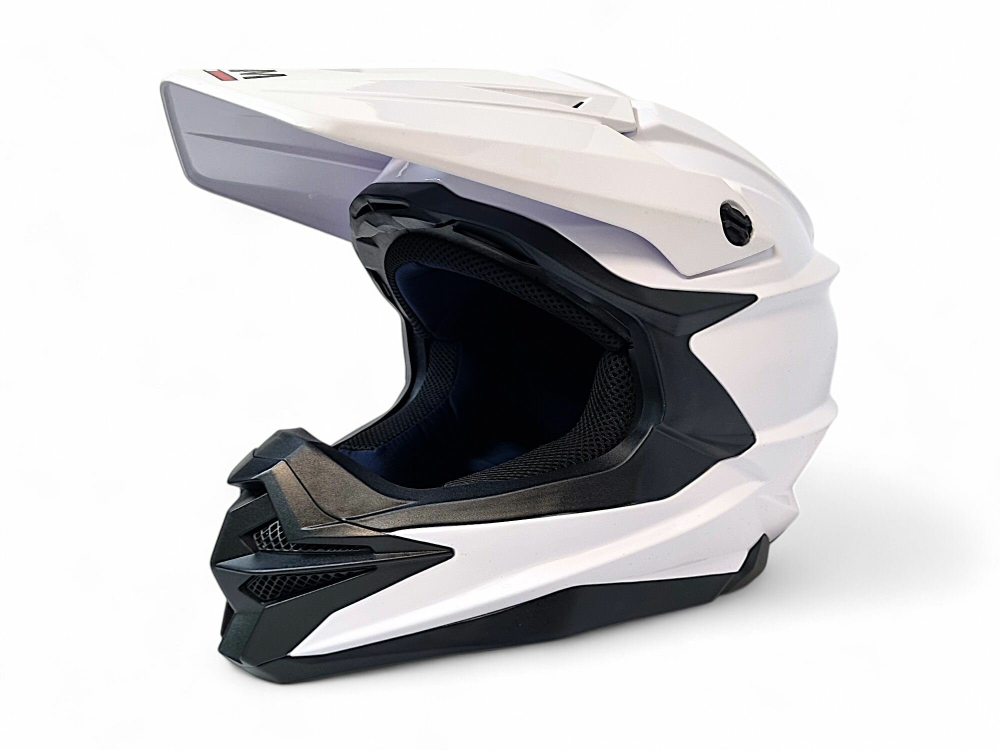 Мотошлем кроссовый взрослый AiM JK803 White Glossy L