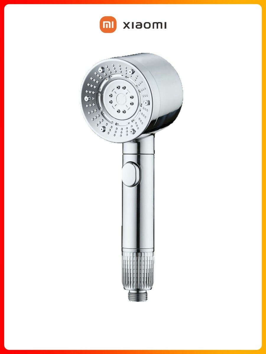 Лейка для душа массажная с кнопкой стоп для остановки воды, водосберегающая, Душевая лейка высокого давления, черный