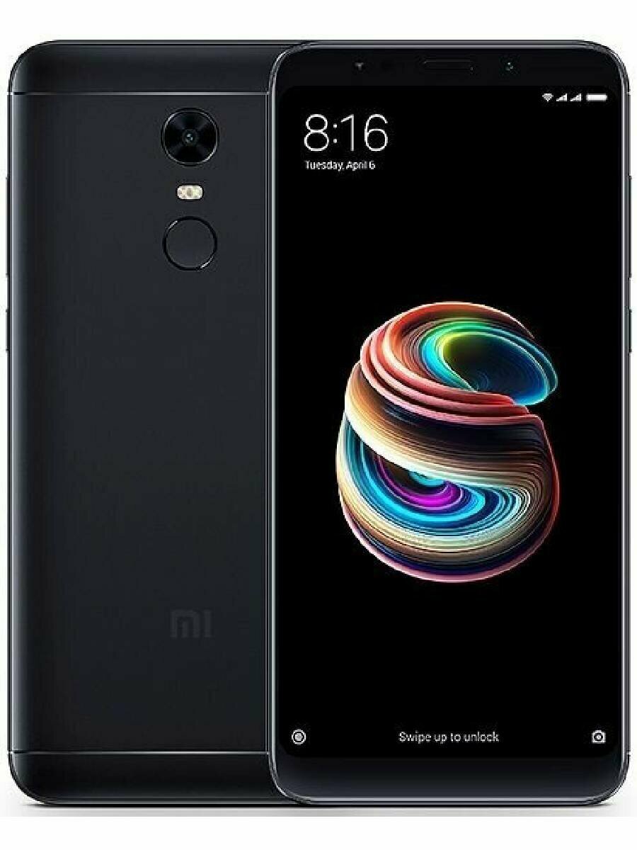 Смартфон Xiaomi Redmi 5 Plus, 5,99", 4ГБ/64ГБ, камера 13МП, экран 2160х1080, черный