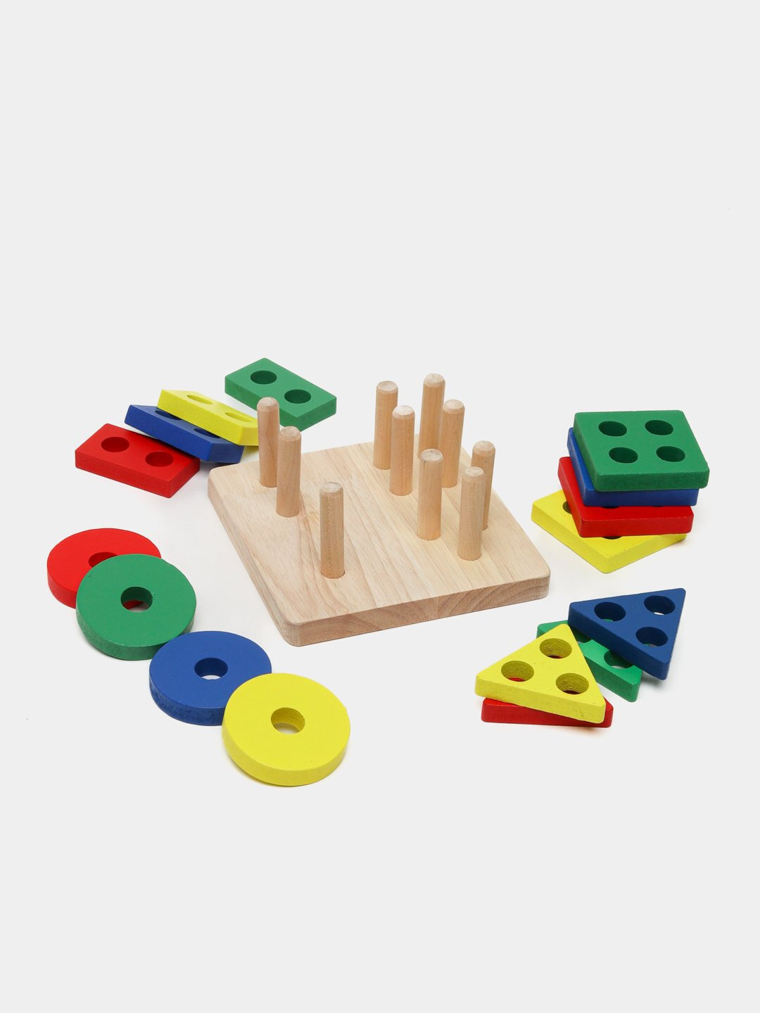 Сортер деревянный, набор для детей, детская развивающая игрушка ’’Монтессори’' — фото 1