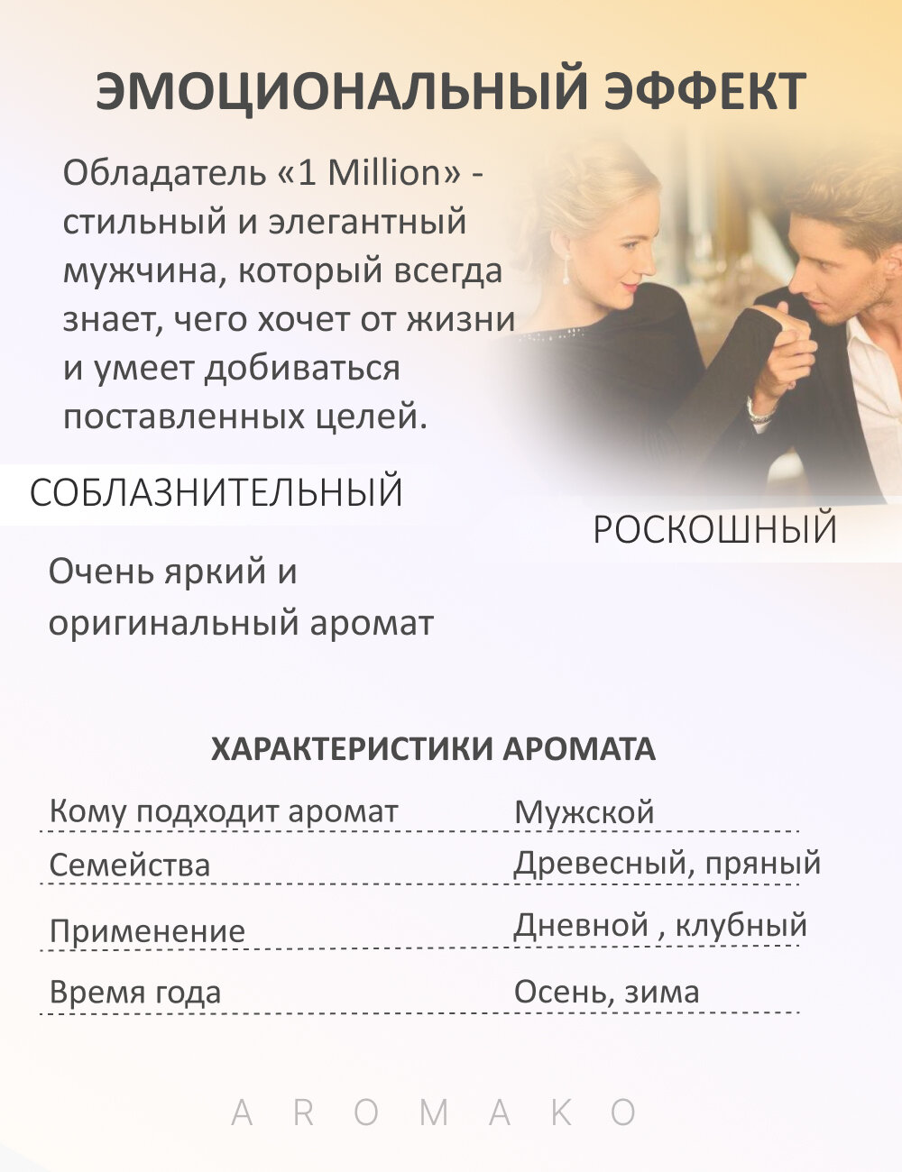 Духи масляные, парфюм - ролик по мотивам Paco Rabanne "1 Million" 3 мл — фото 1