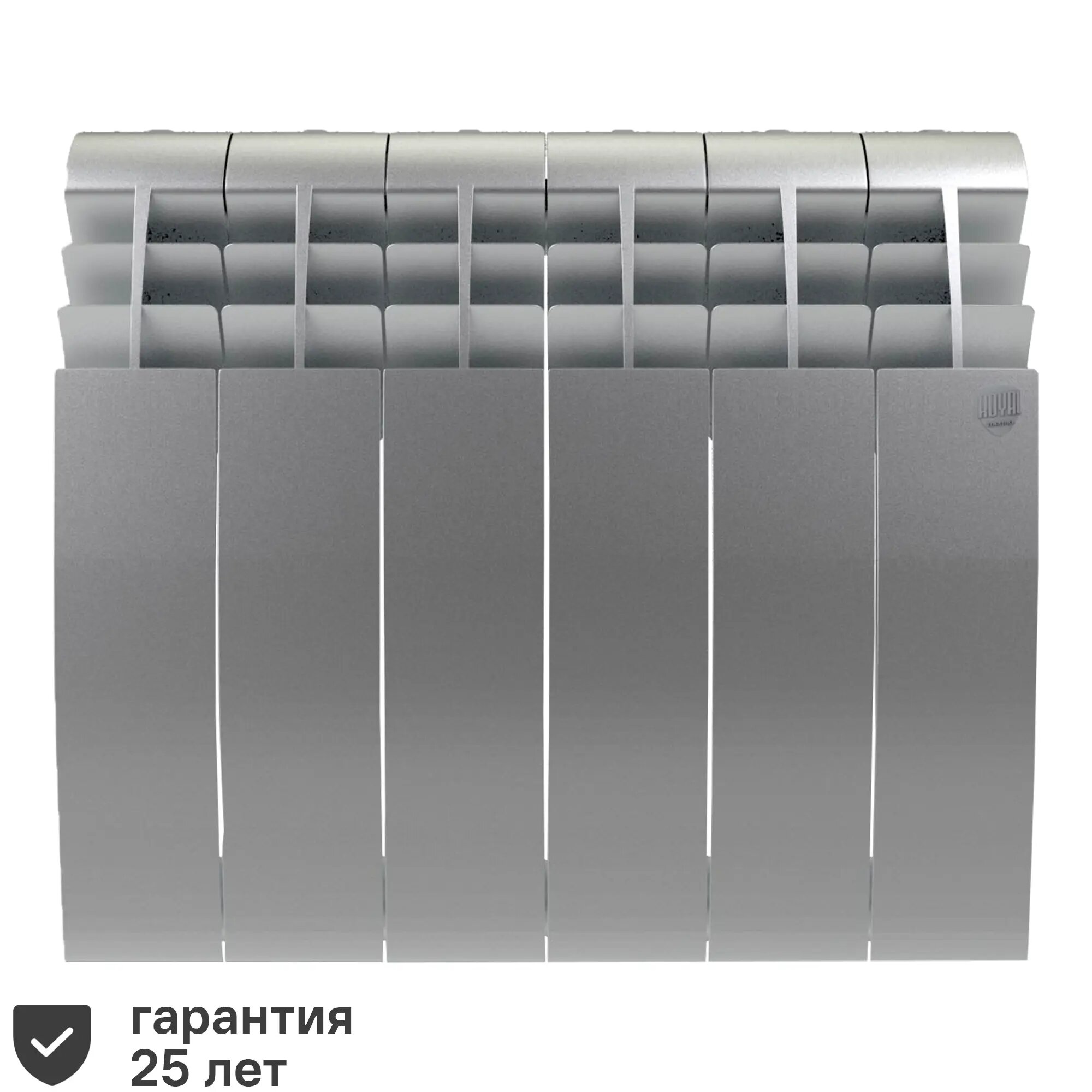 Радиатор секционный Royal Thermo Biliner 500/87 6 секций боковое подключение биметалл серый