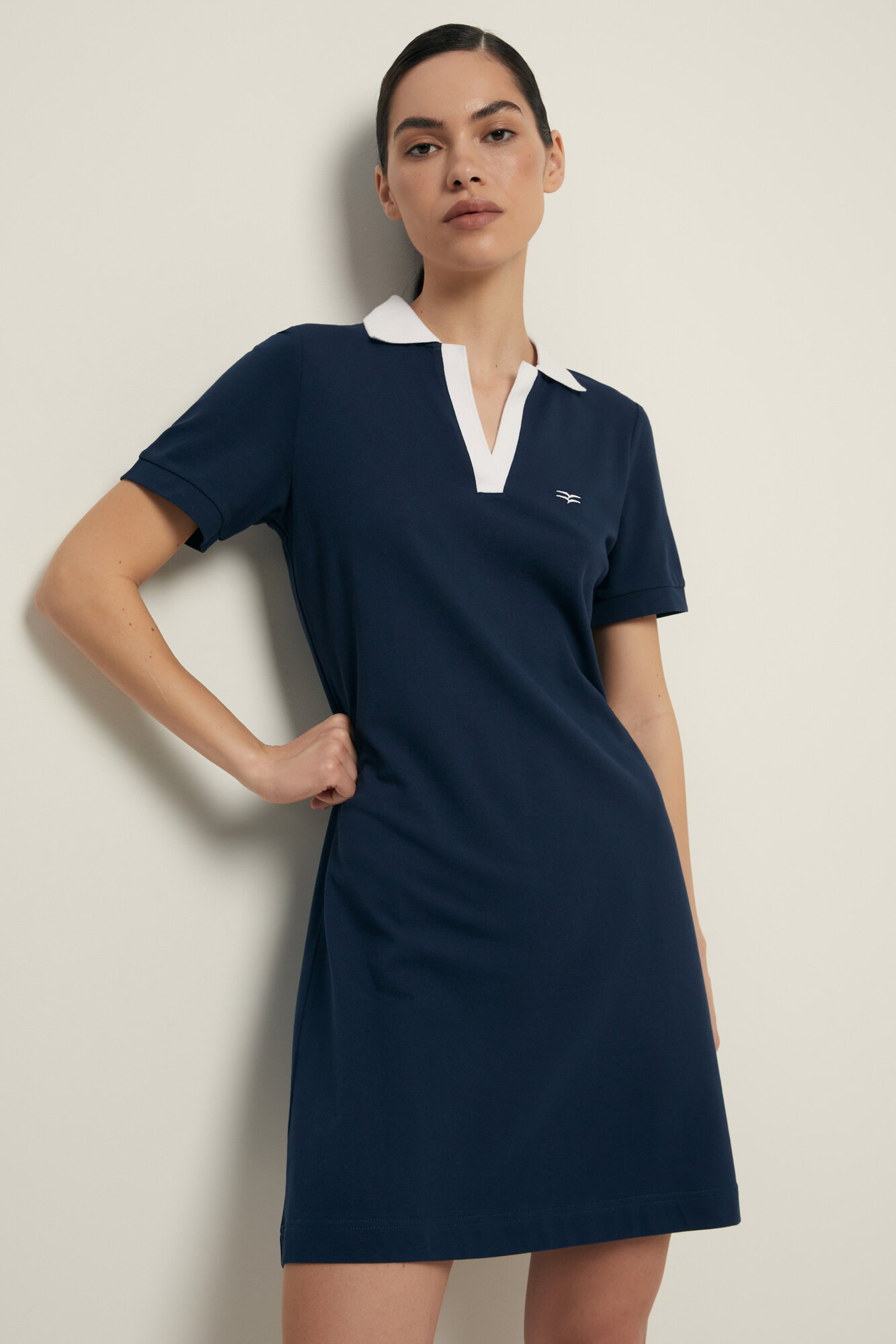 Платье трикотажное с коротким рукавом